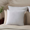 Dusklia - Washed Cotton Linen Blend Plain Dye Cushion Cover - Chalk White