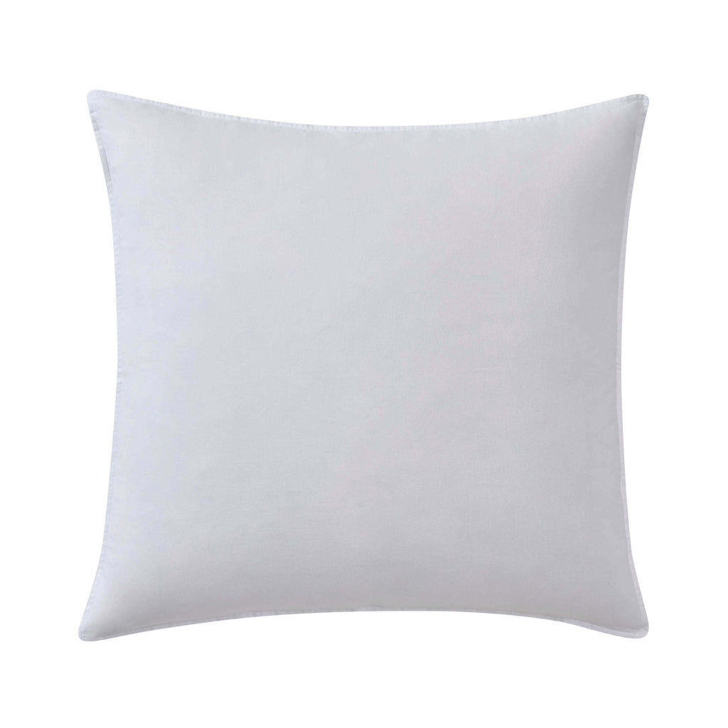 Dusklia - Washed Cotton Linen Blend Plain Dye Cushion Cover - Chalk White