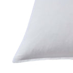 Dusklia - Washed Cotton Linen Blend Plain Dye Cushion Cover - Chalk White
