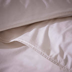 Dusklia - Washed Cotton 200 Thread Count Plain Dye Duvet Cover & Pillowcase Set - Off White