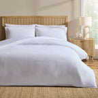 Dusklia - Linen Cotton Blend Duvet Cover - Chalk White
