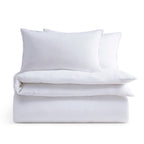 Dusklia - Linen Cotton Blend Duvet Cover - Chalk White