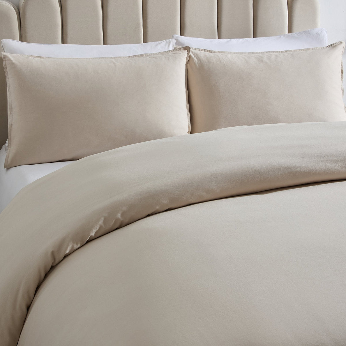Dusklia - Linen Cotton Blend Duvet Cover - Desert Sand