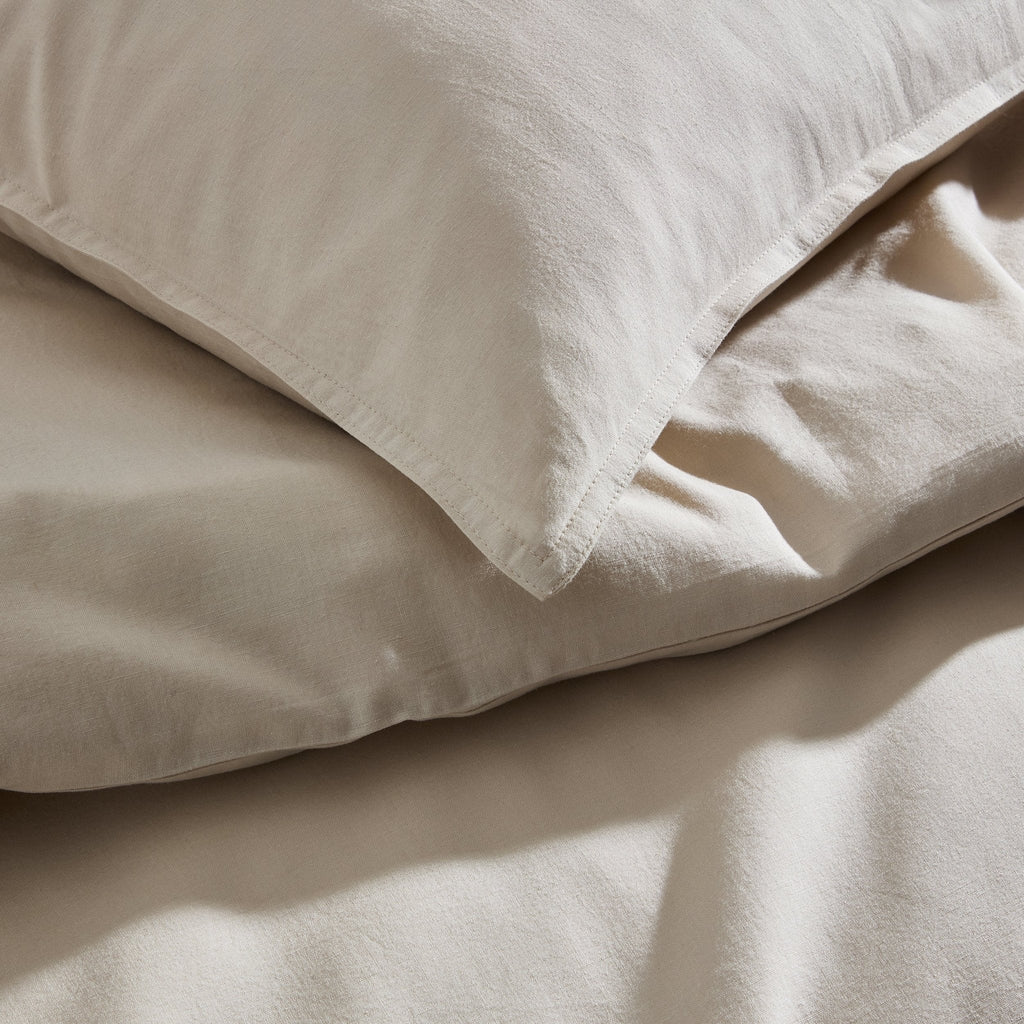 Dusklia - Linen Cotton Blend Duvet Cover - Desert Sand