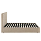 Dusklia - Wavy Ottoman Storage Bed - Chenille Oatmeal