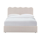 Dusklia - Wavy Ottoman Storage Bed - Chocolate Stripe
