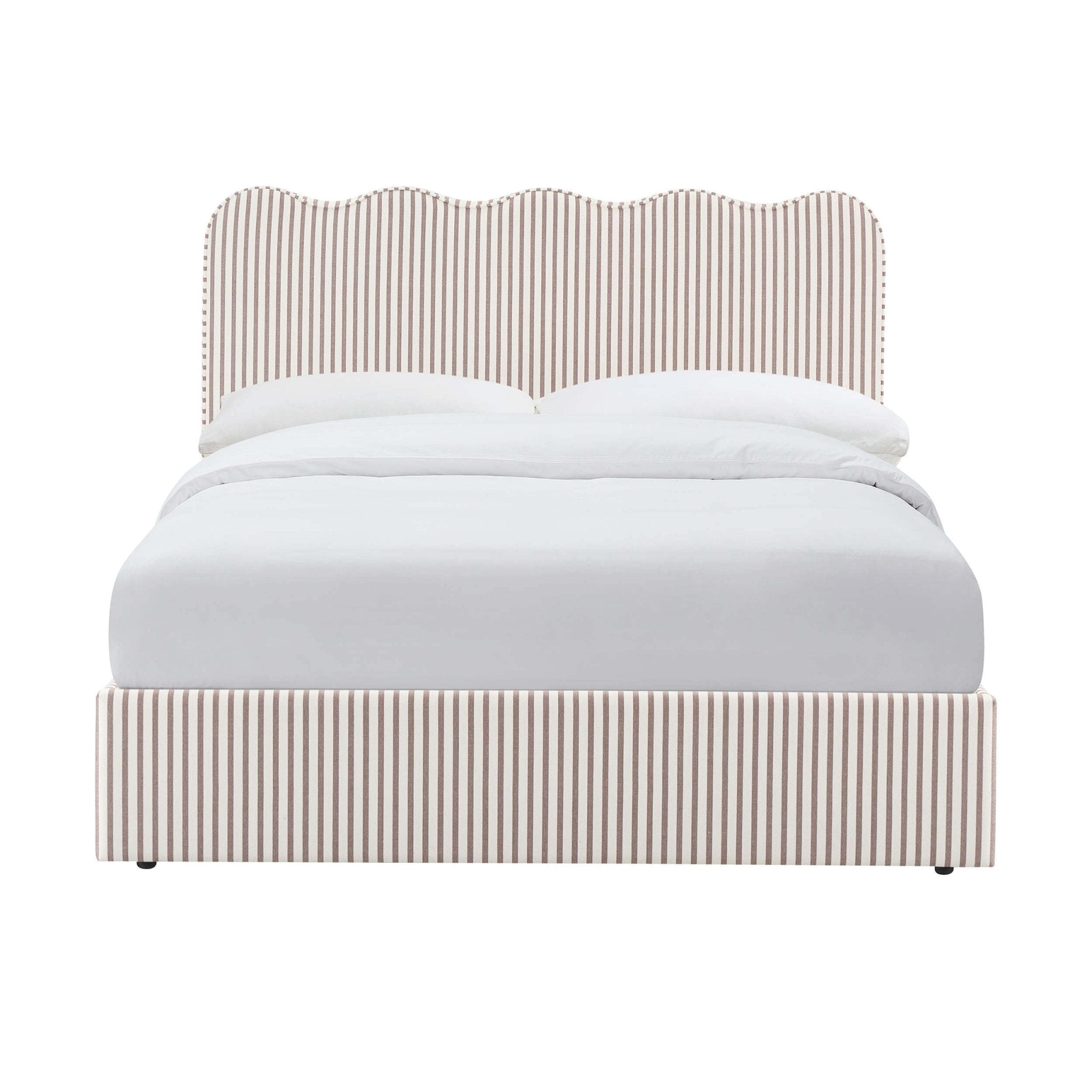 Dusklia - Wavy Ottoman Storage Bed - Chocolate Stripe