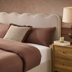 Dusklia - Wavy Ottoman Storage Bed - Chocolate Stripe