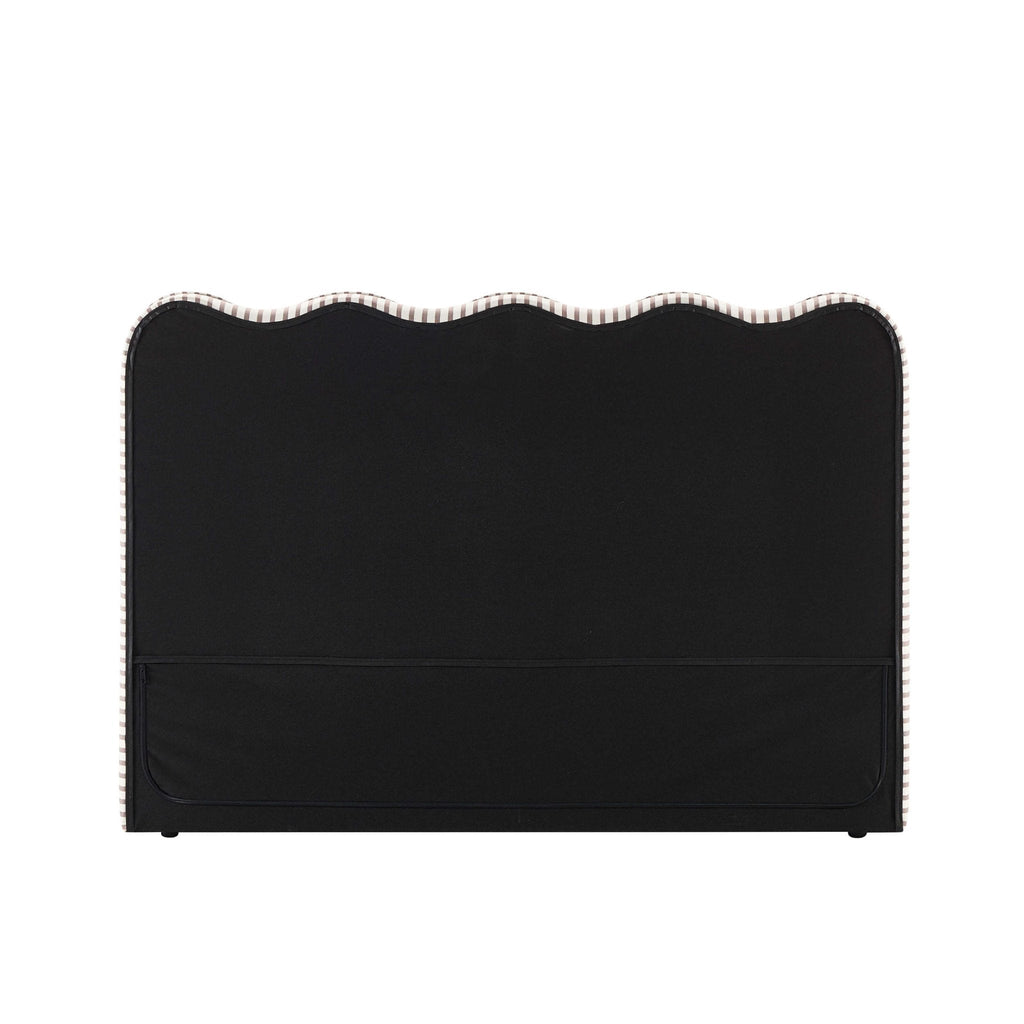 Dusklia - Wavy Ottoman Storage Bed - Chocolate Stripe