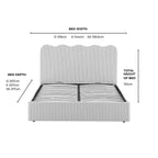 Dusklia - Wavy Ottoman Storage Bed - Chocolate Stripe