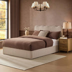 Dusklia - Wavy Ottoman Storage Bed - Chocolate Stripe