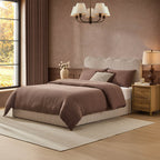 Dusklia - Wavy Ottoman Storage Bed - Chocolate Stripe