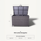 Dusklia - Weave Outdoor Storage Box 510L - Charcoal