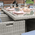 Dusklia - Wentworth Outdoor 10 Seater Cube Dining Set - Beige