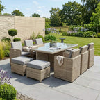 Dusklia - Wentworth Outdoor 10 Seater Cube Dining Set - Beige