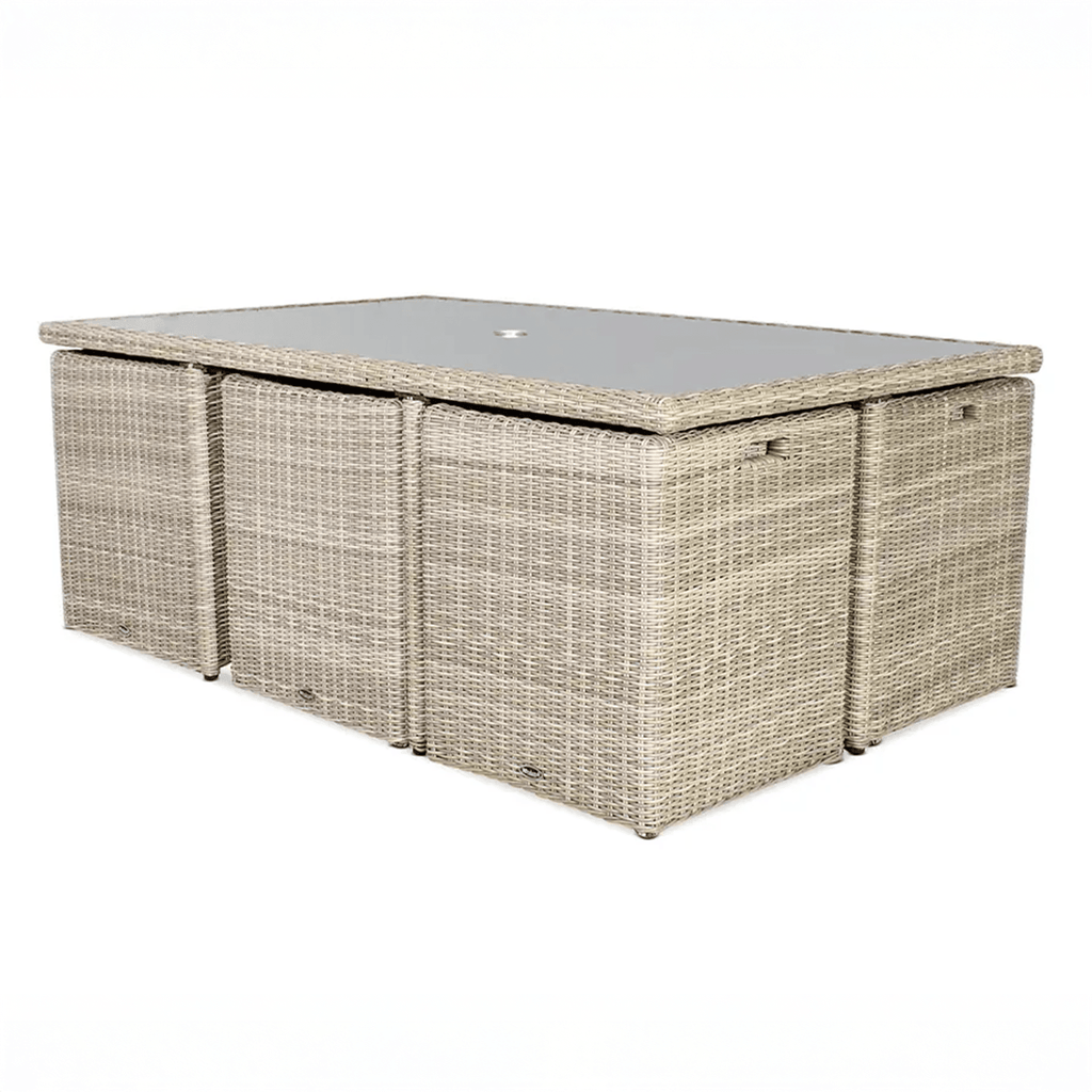 Dusklia - Wentworth Outdoor 10 Seater Cube Dining Set - Beige