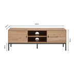 Dusklia - Willow 140cm TV Unit for TVs up to 60 - Light Wood