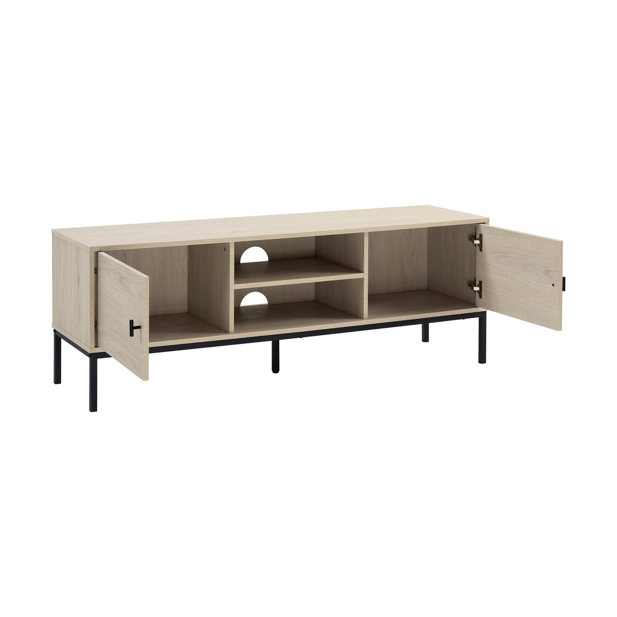 Dusklia - Willow 140cm TV Unit for TVs up to 60 - Light Wood