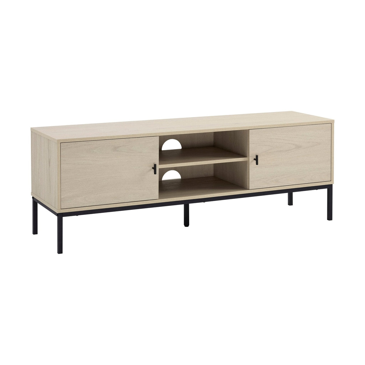 Dusklia - Willow 140cm TV Unit for TVs up to 60 - Light Wood