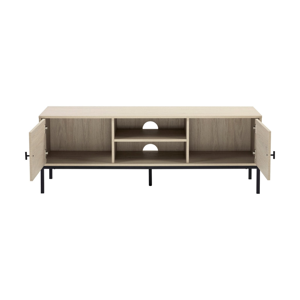 Dusklia - Willow 140cm TV Unit for TVs up to 60 - Light Wood