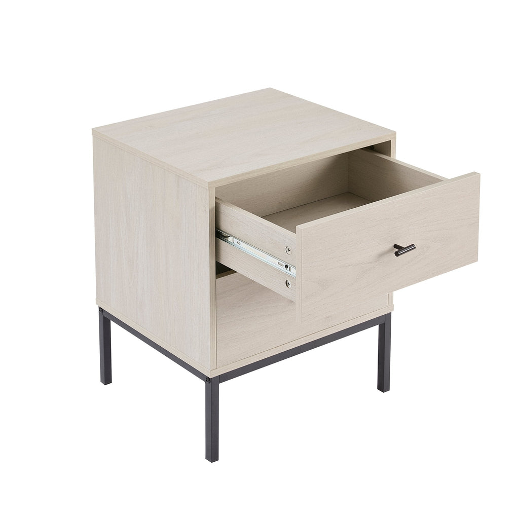 Dusklia - Willow 2 Drawer Bedside Table - Light Wood