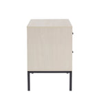 Dusklia - Willow 2 Drawer Bedside Table - Light Wood