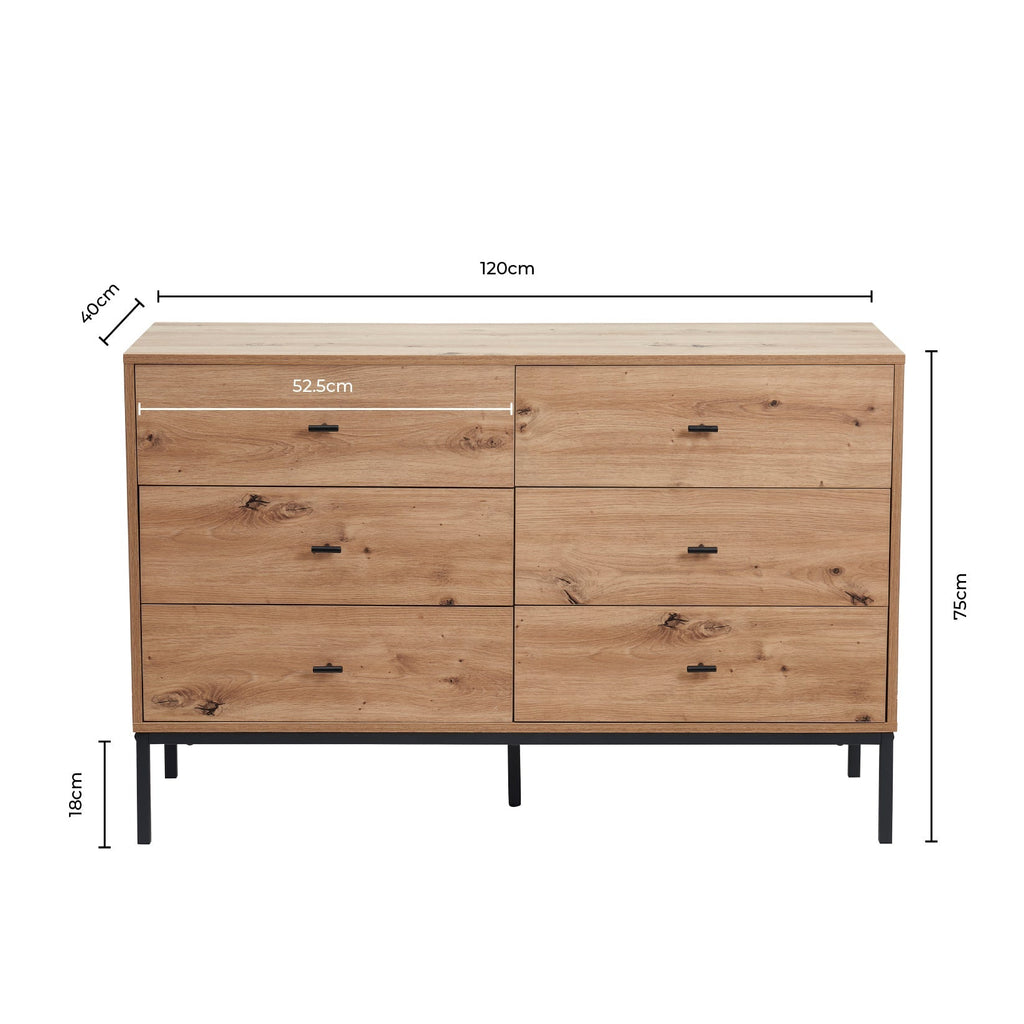 Dusklia - Willow 6 Drawer Chest - Light Wood