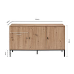 Dusklia - Willow Large Sideboard - Oak Effect
