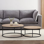 Dusklia - Willow Round Nesting Coffee Table - Wood