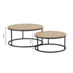 Dusklia - Willow Round Nesting Coffee Table - Wood