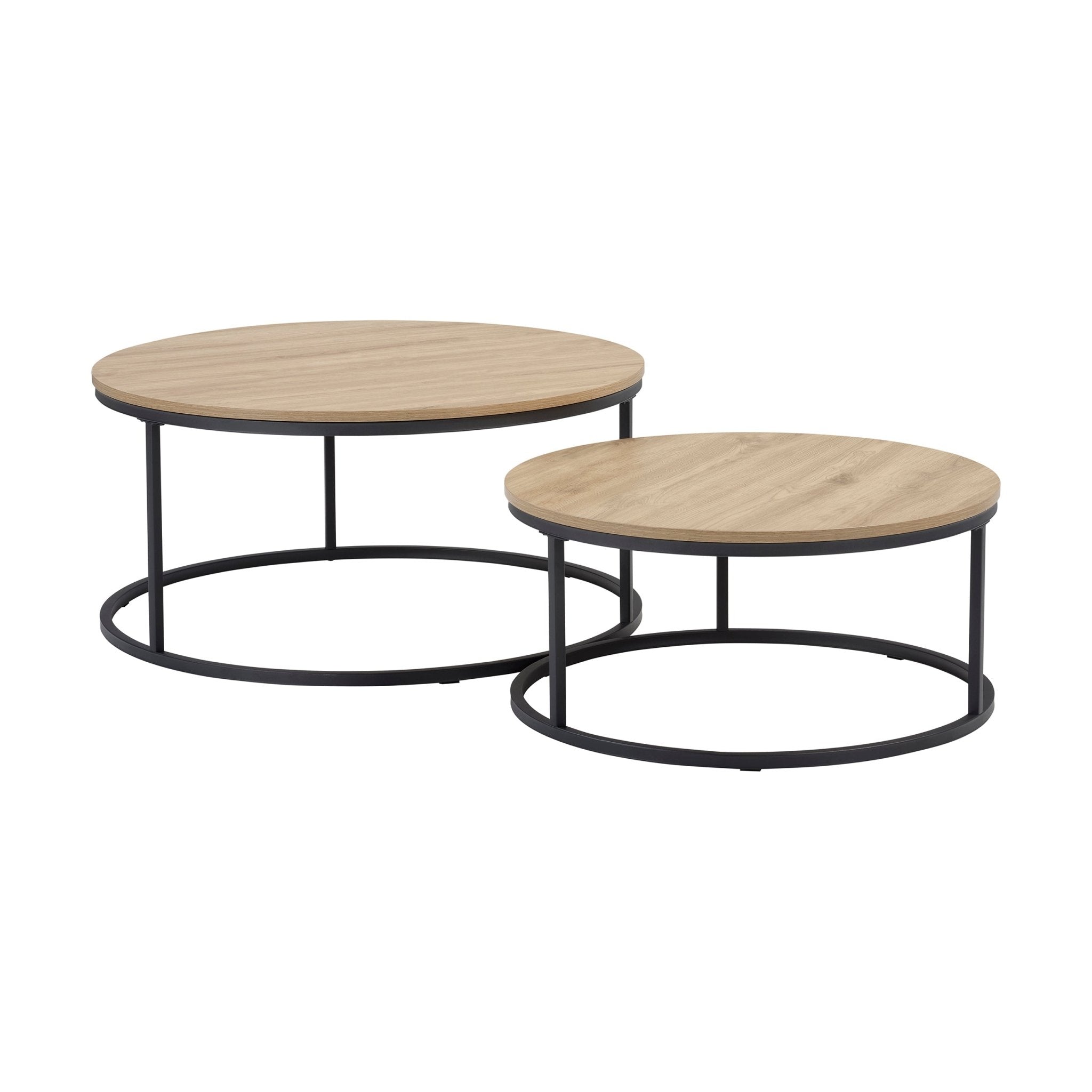 Dusklia - Willow Round Nesting Coffee Table - Wood