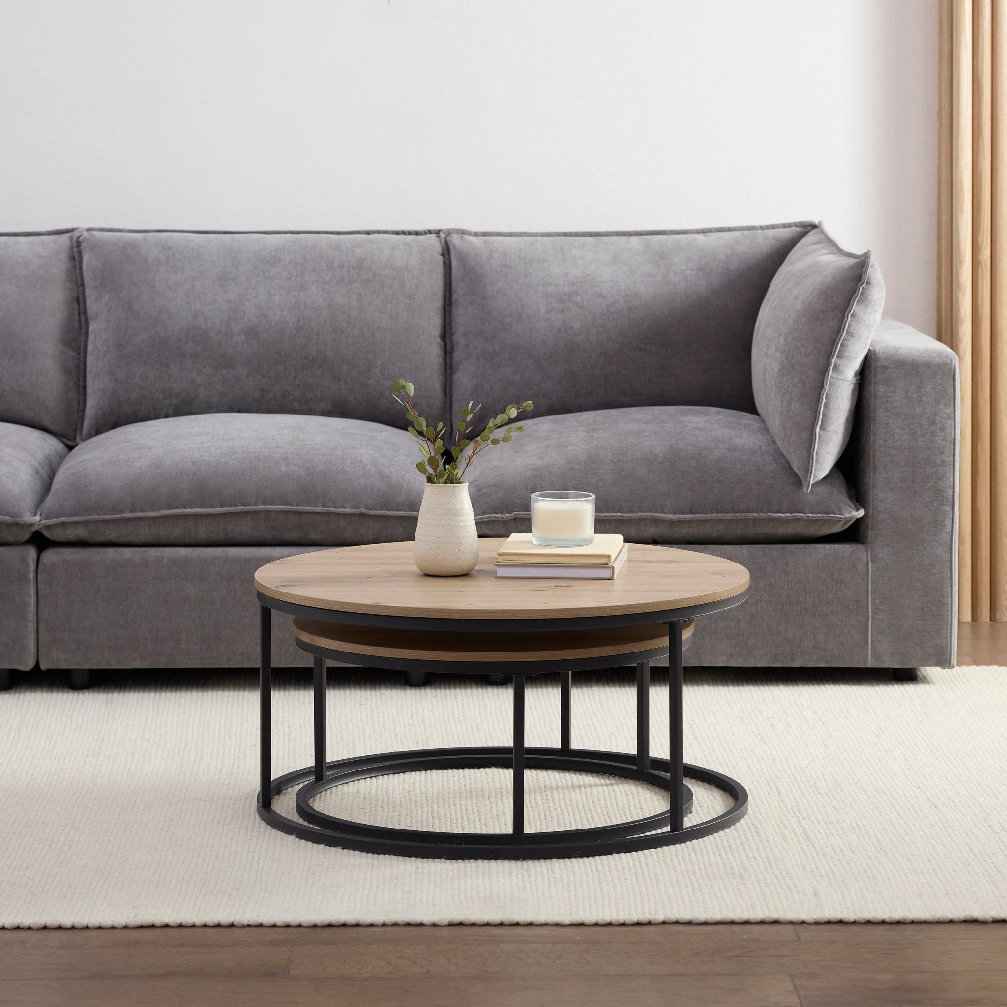 Dusklia - Willow Round Nesting Coffee Table - Wood