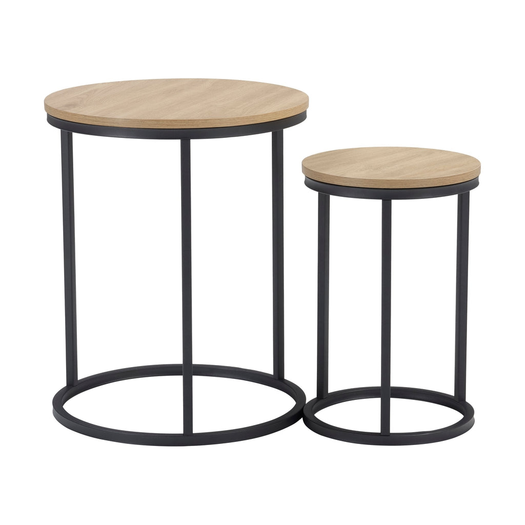 Dusklia - Willow Round Nesting Side Table - Wood