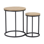 Dusklia - Willow Round Nesting Side Table - Wood