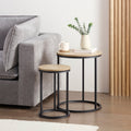 Dusklia - Willow Round Nesting Side Table - Wood