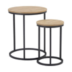 Dusklia - Willow Round Nesting Side Table - Wood