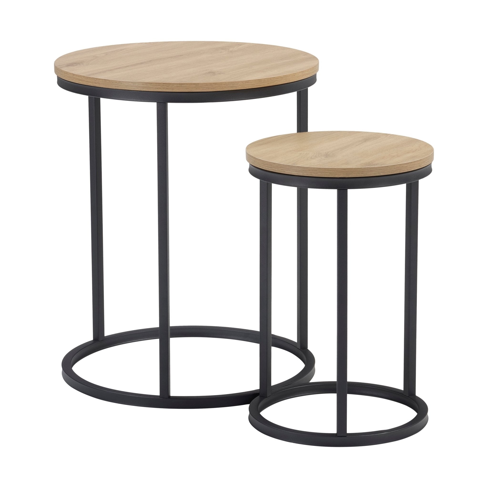 Dusklia - Willow Round Nesting Side Table - Wood