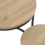 Dusklia - Willow Round Nesting Side Table - Wood