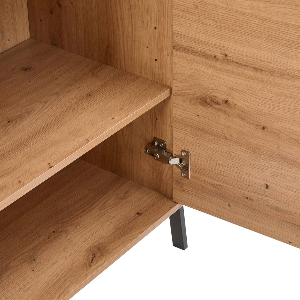 Dusklia - Willow Shoe Storage Bench - Oak Effect
