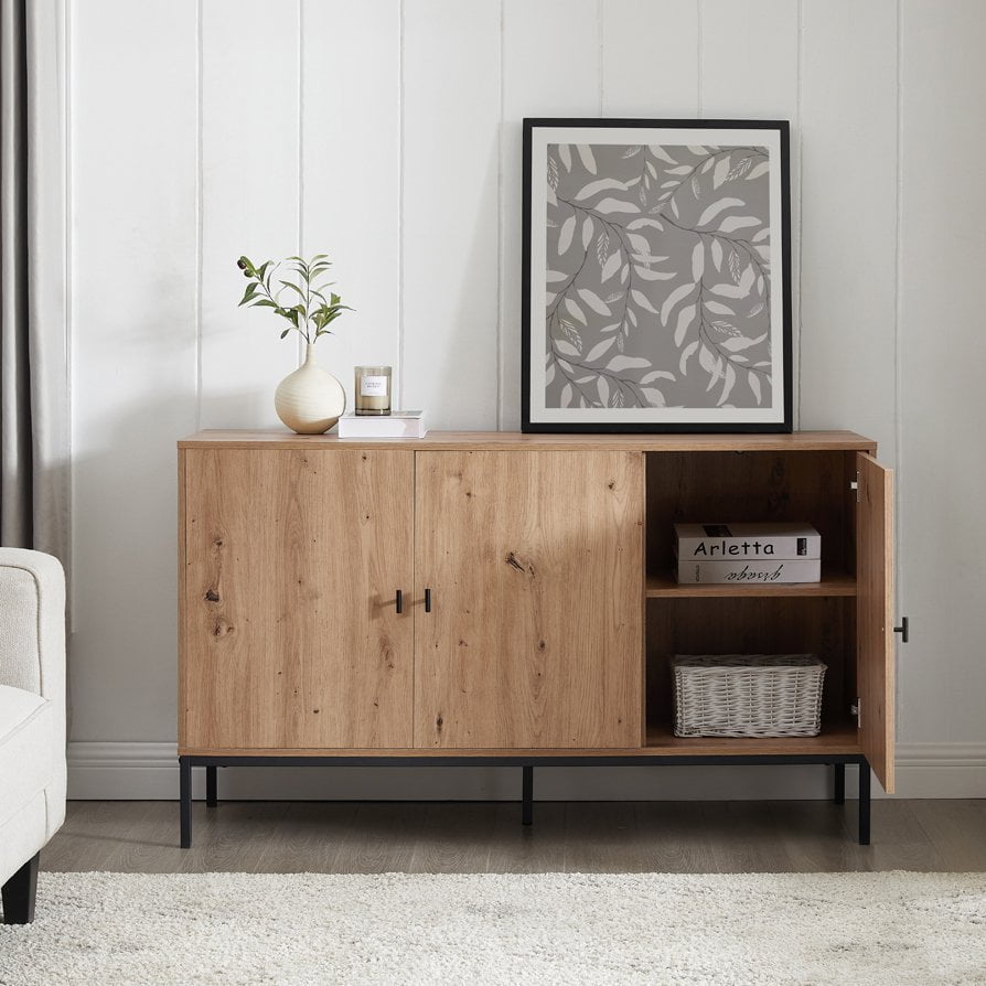 Dusklia - Willow Large Sideboard - Oak Effect