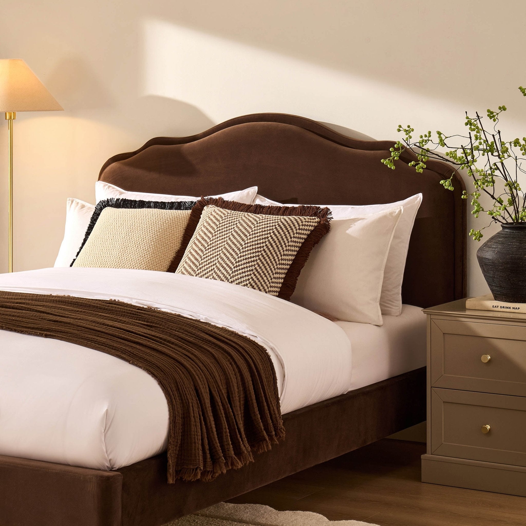 Dusklia - Wiltshire Bed Frame - Cappuccino