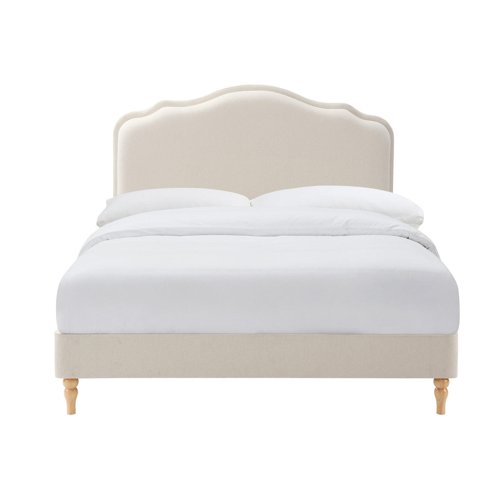 Dusklia - Wiltshire Bed Frame - Cream Linen