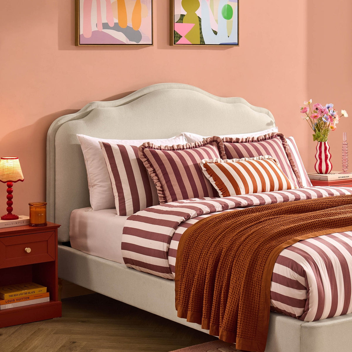 Dusklia - Wiltshire Bed Frame - Cream Linen