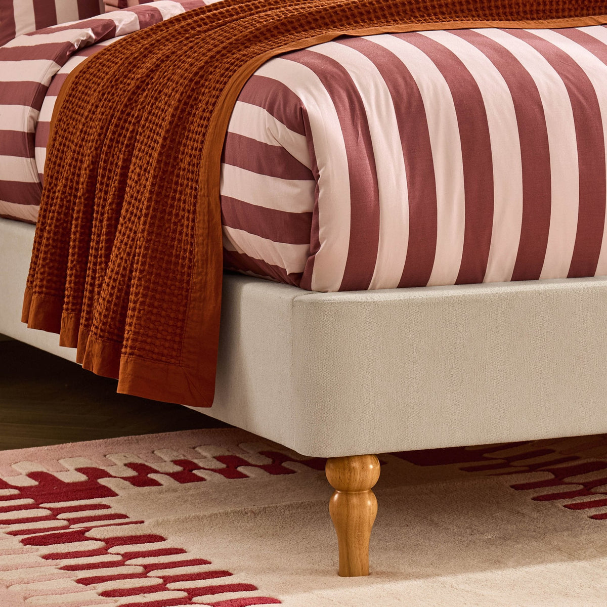 Dusklia - Wiltshire Bed Frame - Cream Linen