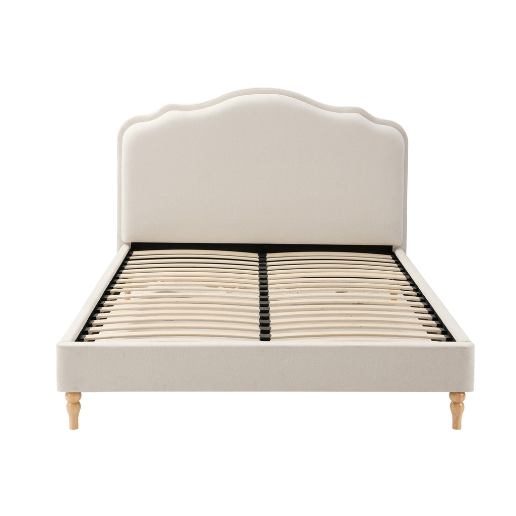 Dusklia - Wiltshire Bed Frame - Cream Linen