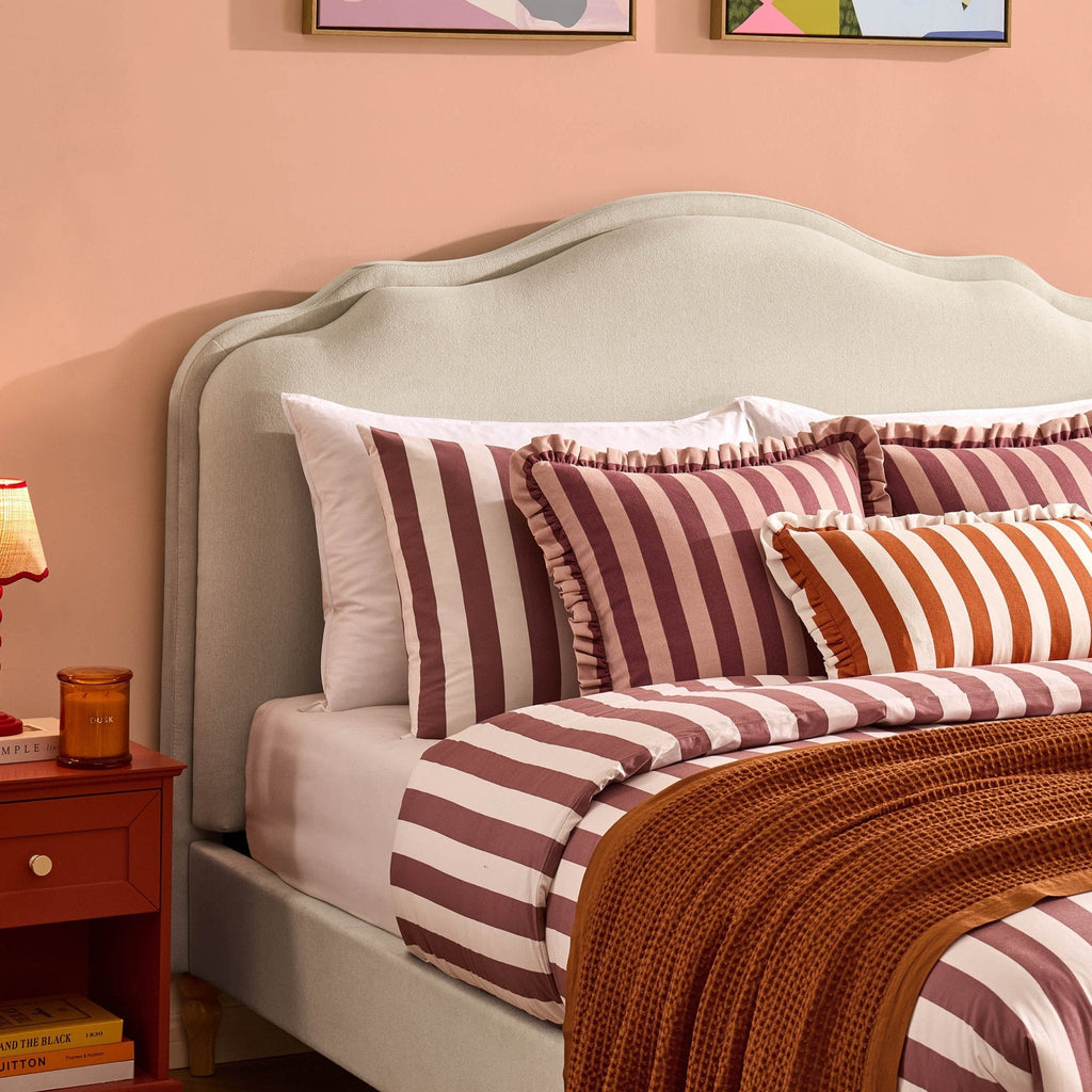 Dusklia - Wiltshire Bed Frame - Cream Linen