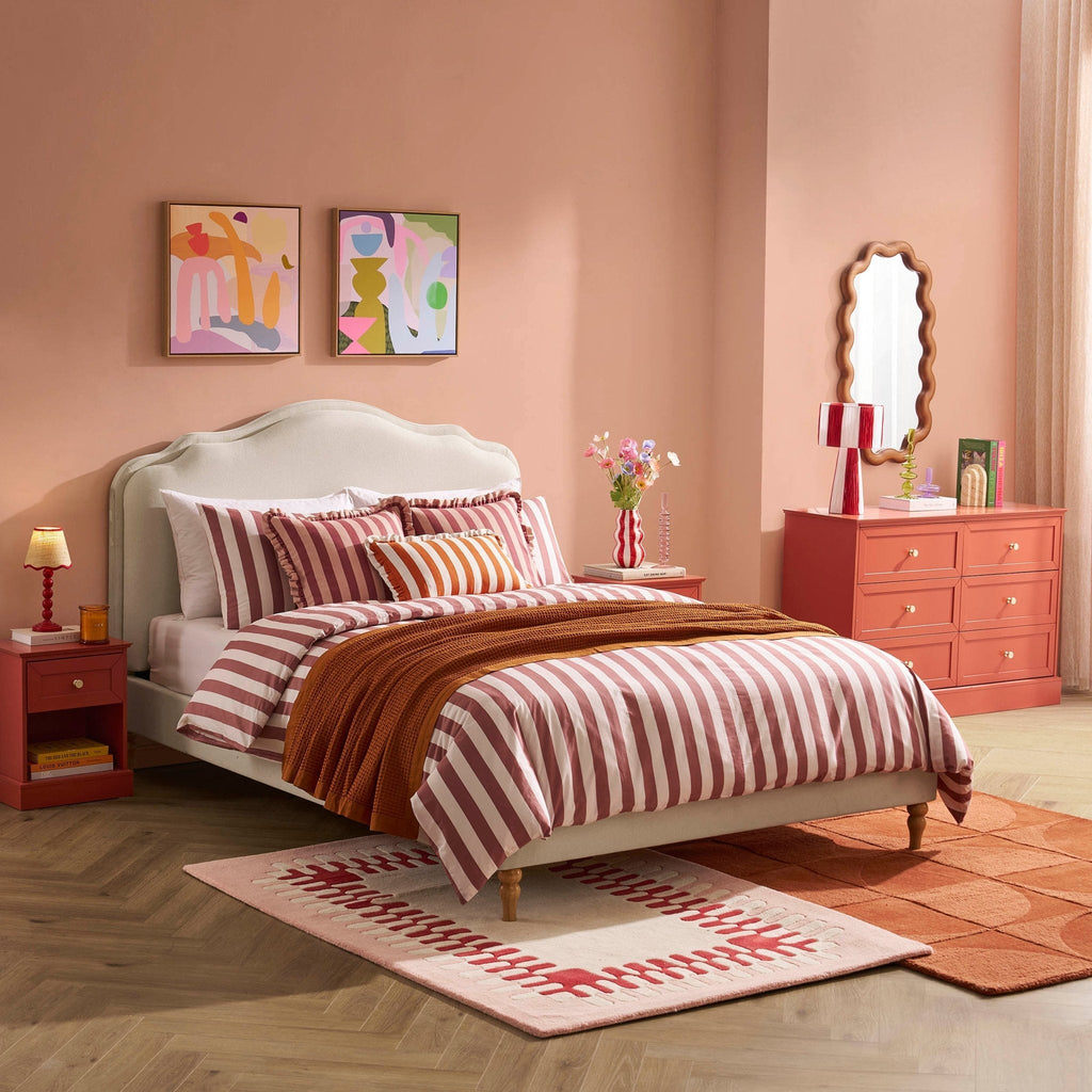 Dusklia - Wiltshire Bed Frame - Cream Linen