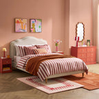 Dusklia - Wiltshire Bed Frame - Cream Linen