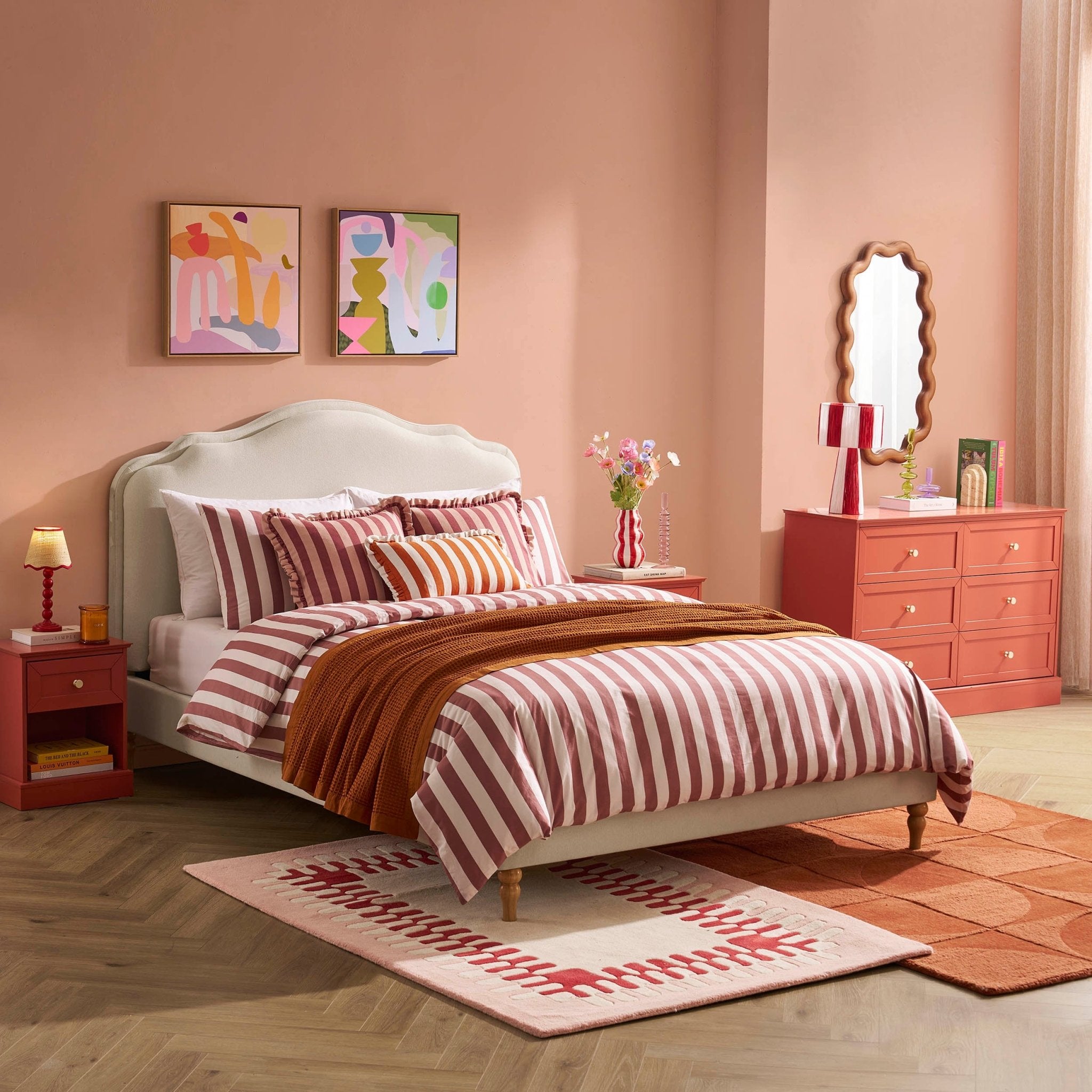 Dusklia - Wiltshire Bed Frame - Cream Linen