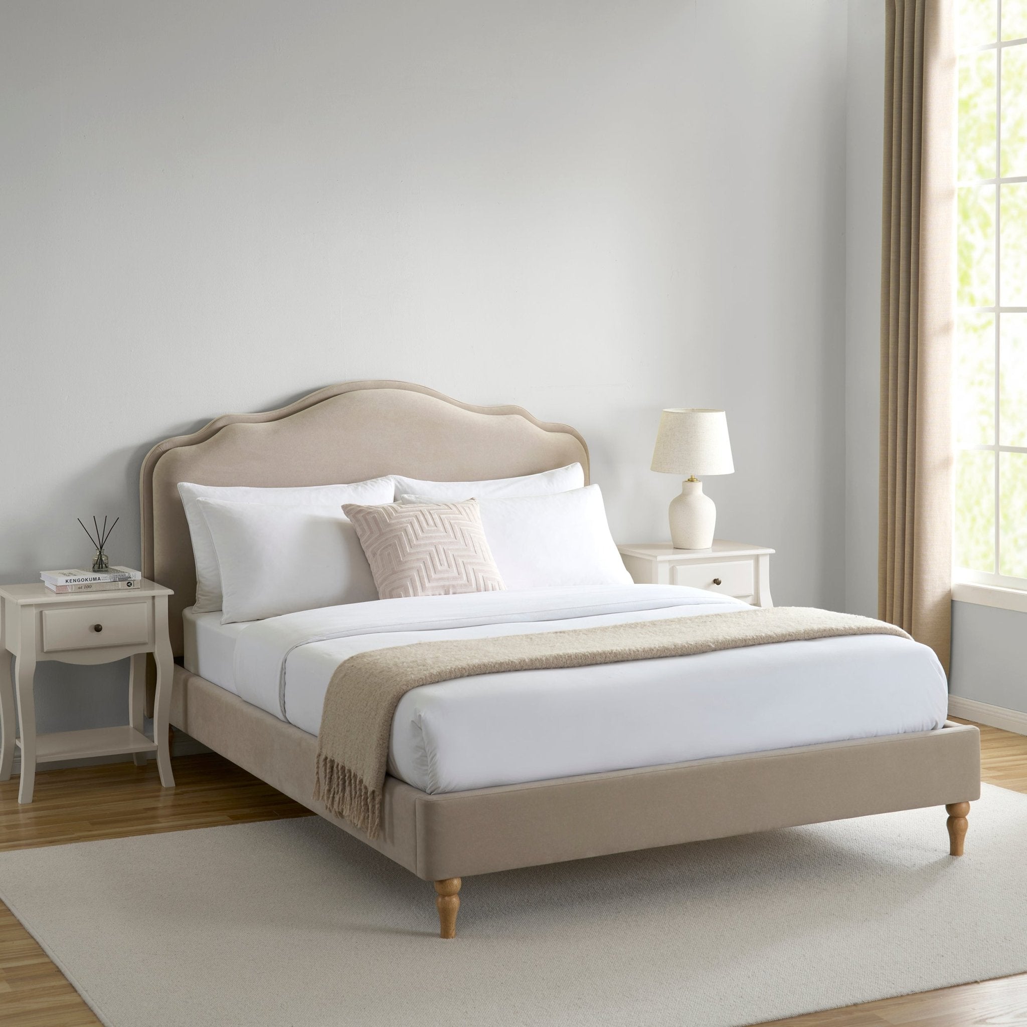 Dusklia - Wiltshire Bed Frame - Stone